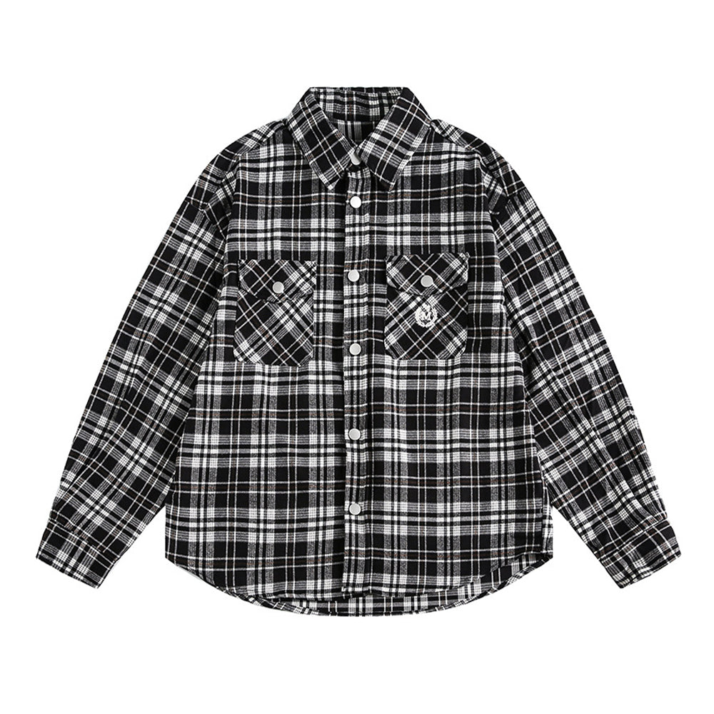 vintage plaid long sleeve shirt