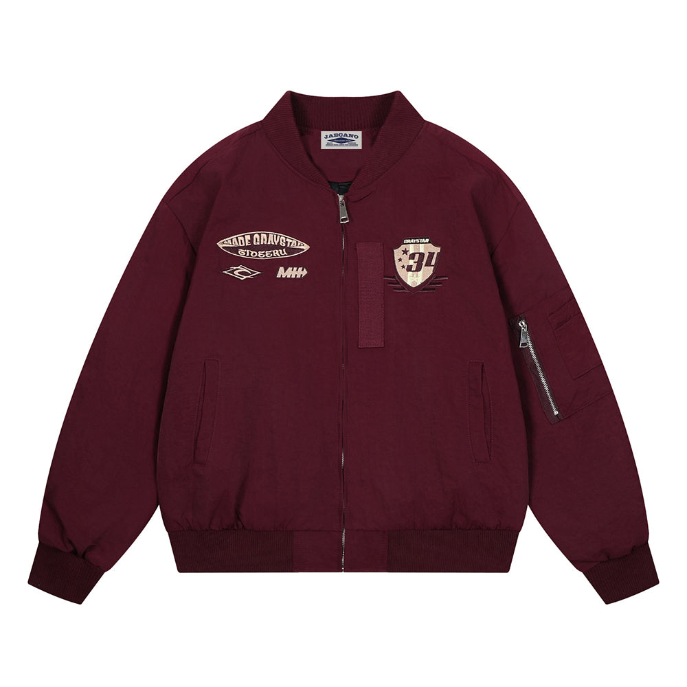 Vintage embroidered badge couple jacket