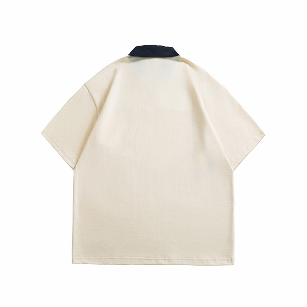 Retro casual polo short sleeve