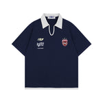 레트로 콘트라스트 라펠 반팔