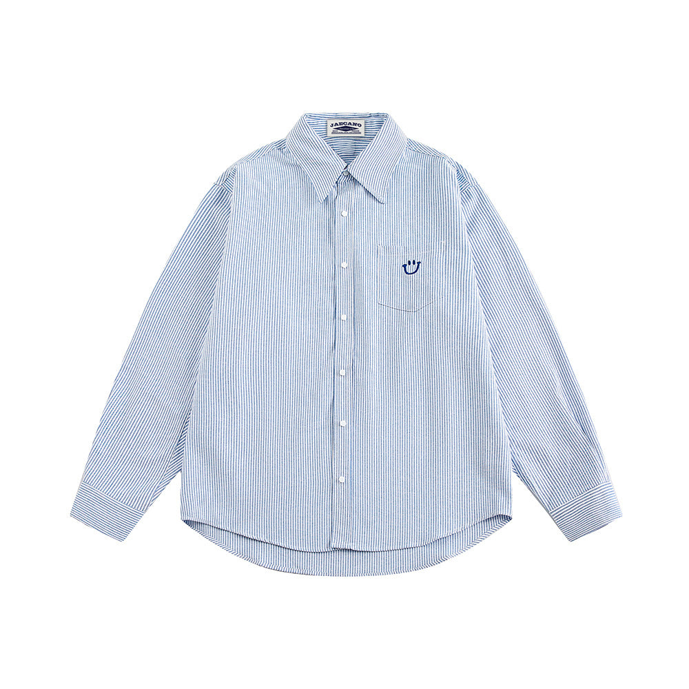 復古條紋休閑襯衫