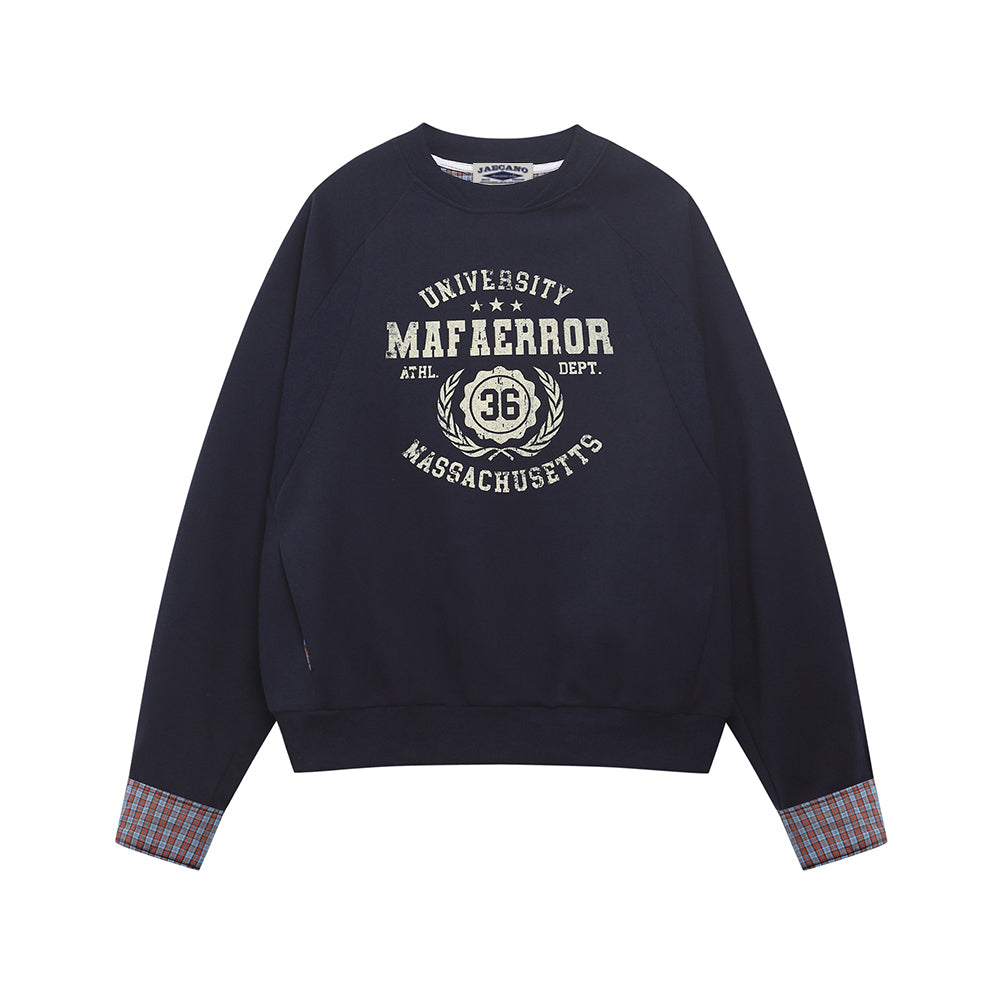 Fake two-piece spliced sweatshirt