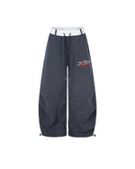 Retro contrast casual pants