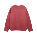 慵懶字母圓領毛衣