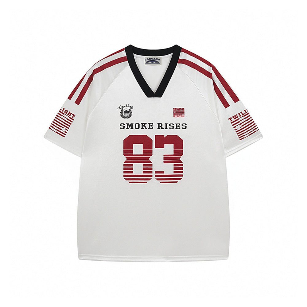 레트로 레터 프린트 반소매