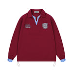 Badge Print Faux Two-Piece Sweatshirt