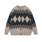 diamond-knitted jacket