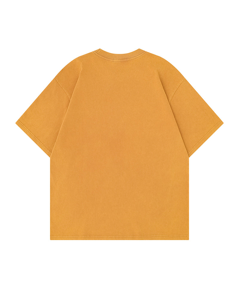 Retro distressed short-sleeved shirt