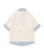 Faux two-piece polo shirt