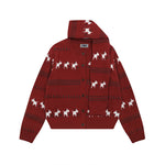 Striped knit cardigan with a relaxed feel (women's)