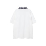 刺綉半拉鏈短袖