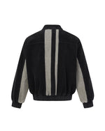 Contrast color patchwork casual jacket