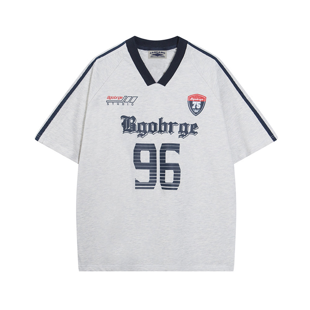 Retro simple loose short sleeves