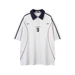 Contrast color letter short sleeves