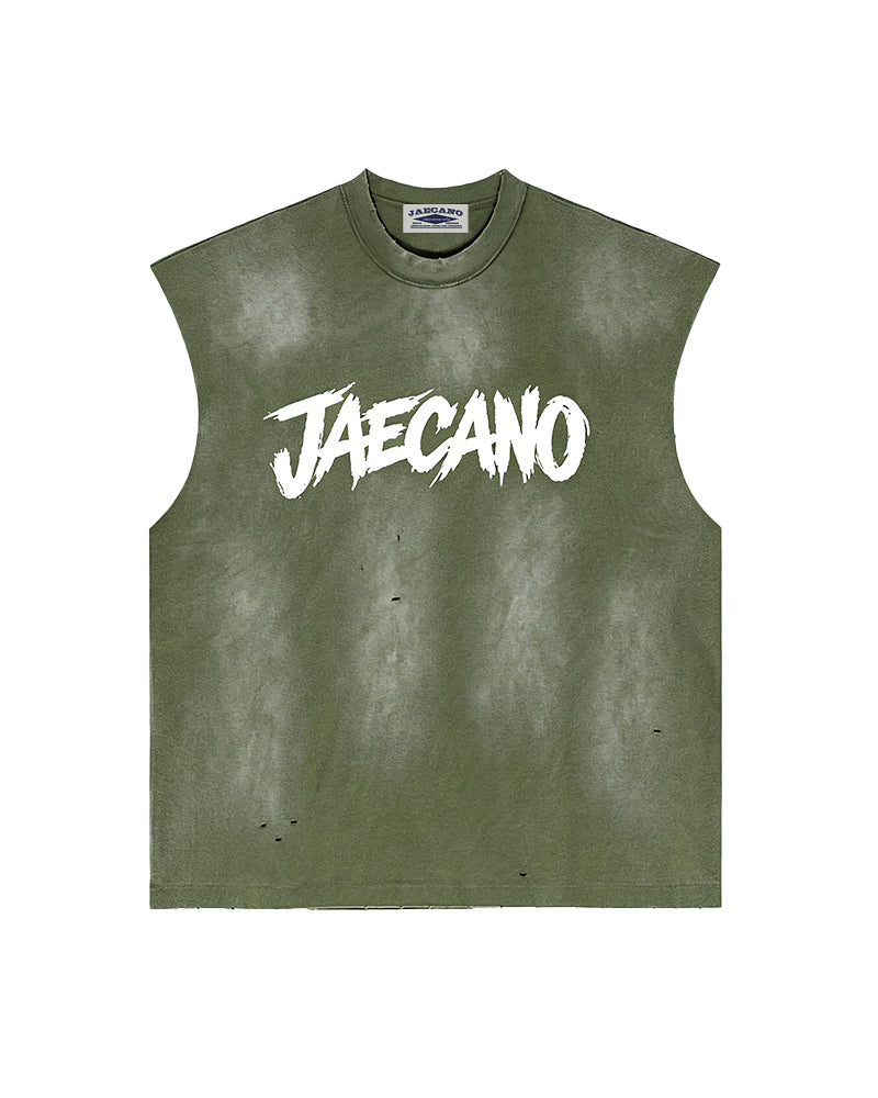 復古做舊無袖T恤