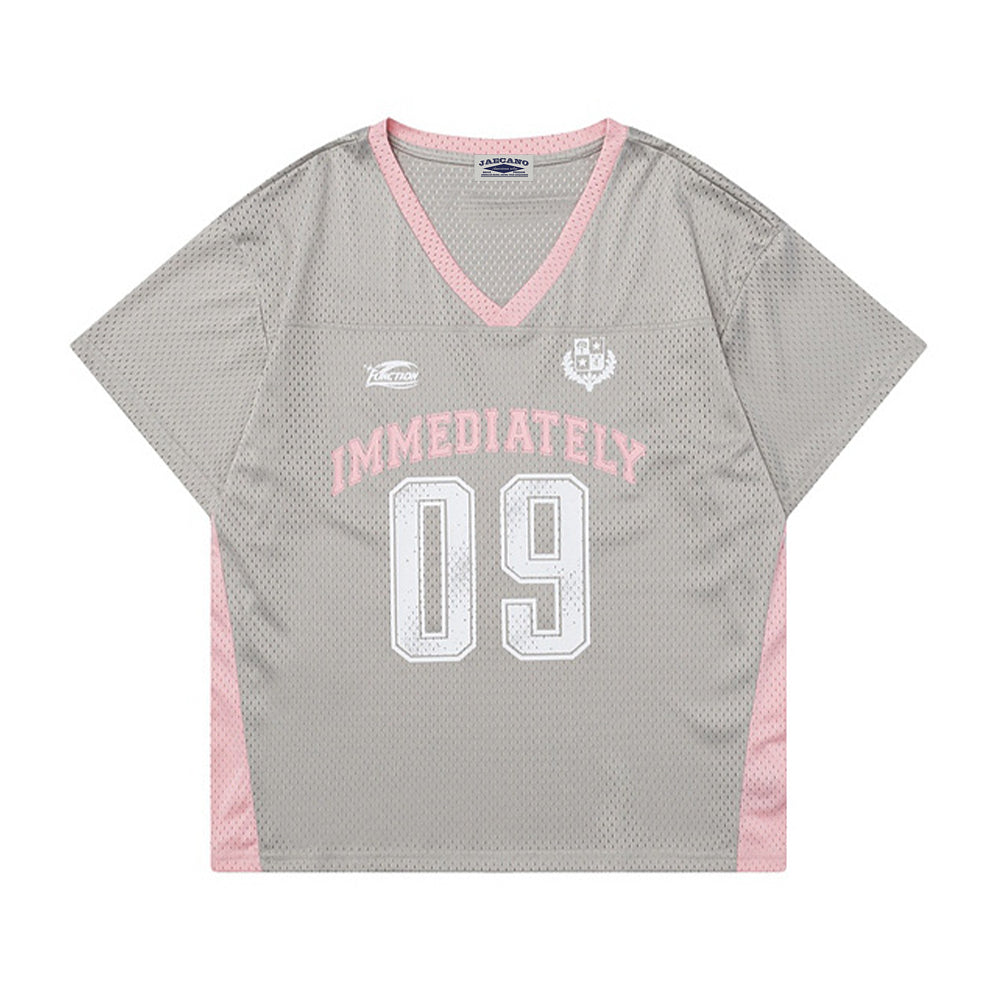 Retro sports style short sleeves