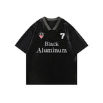 V領拼接運動短袖