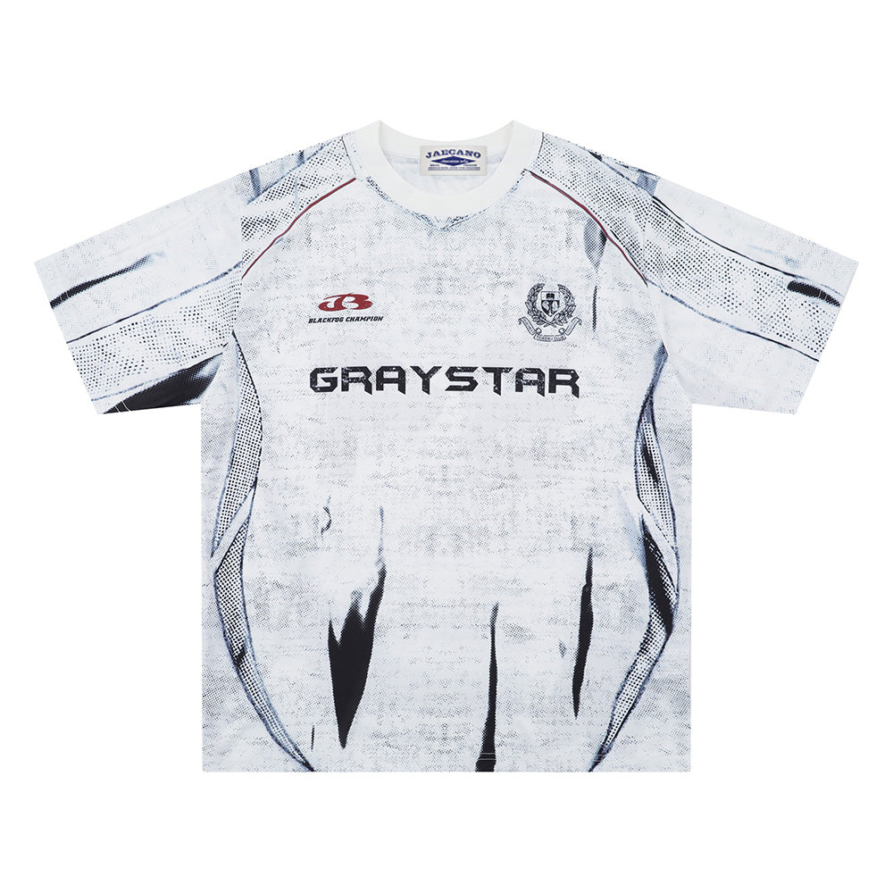 레트로 프린트 스포츠 반팔