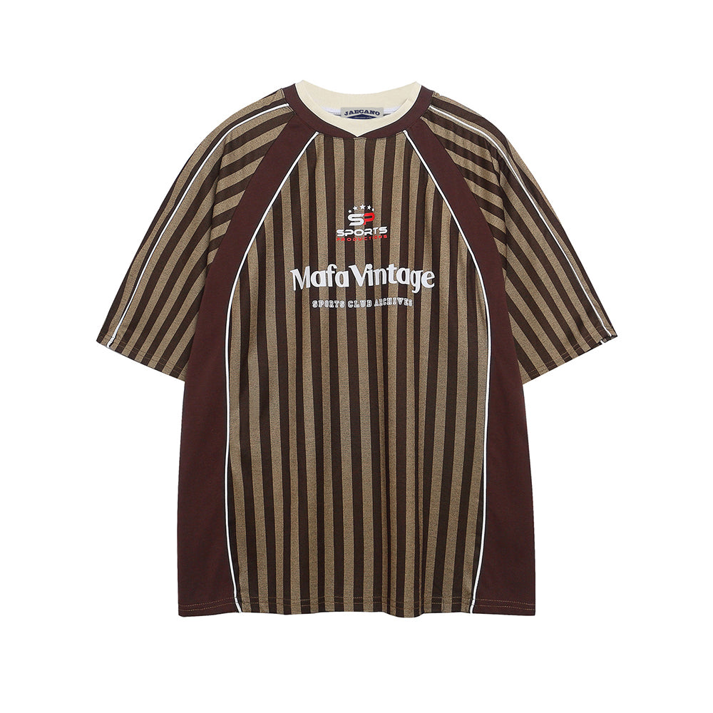 Striped casual short sleeves