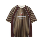 Striped casual short sleeves