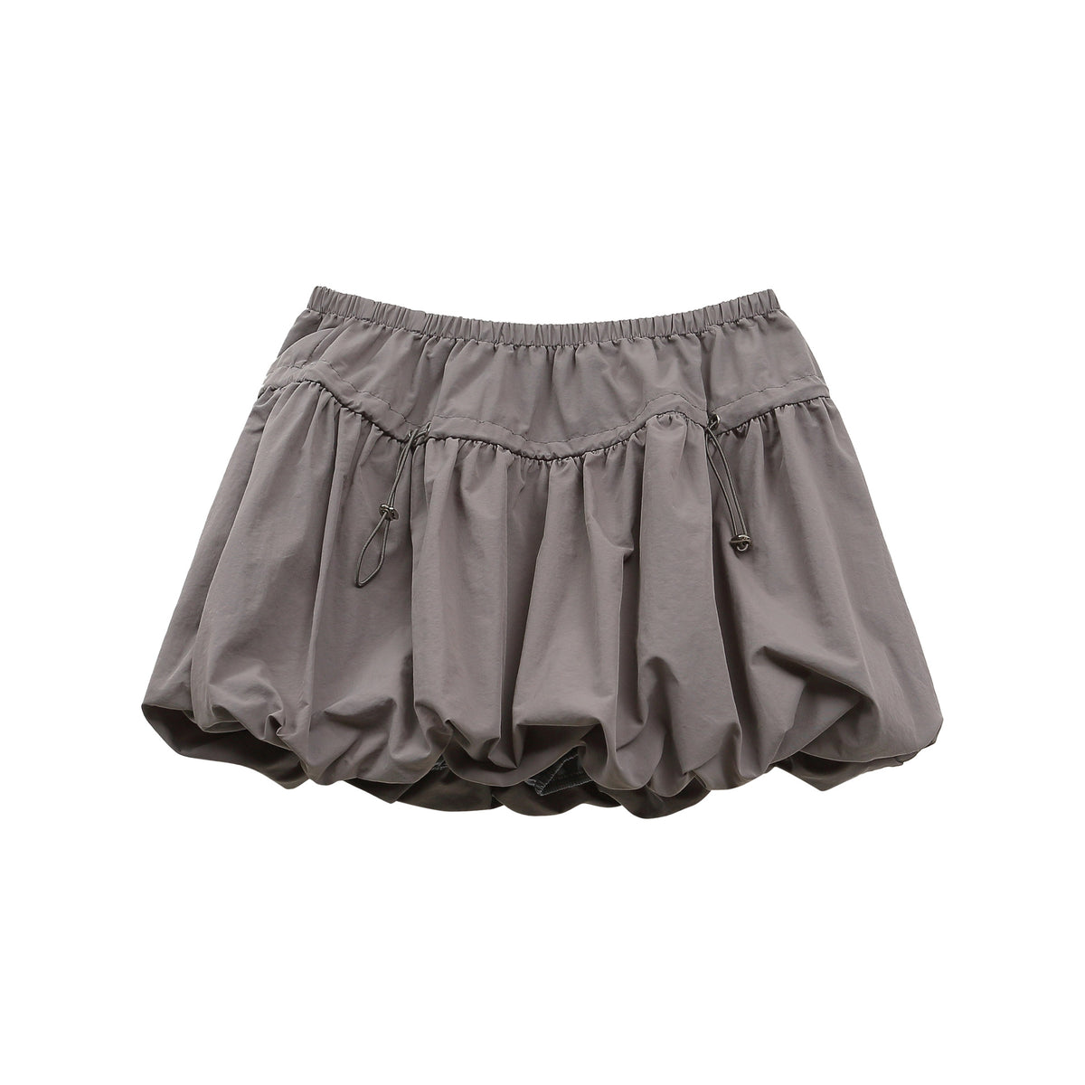 Sporty drawstring bud skirt