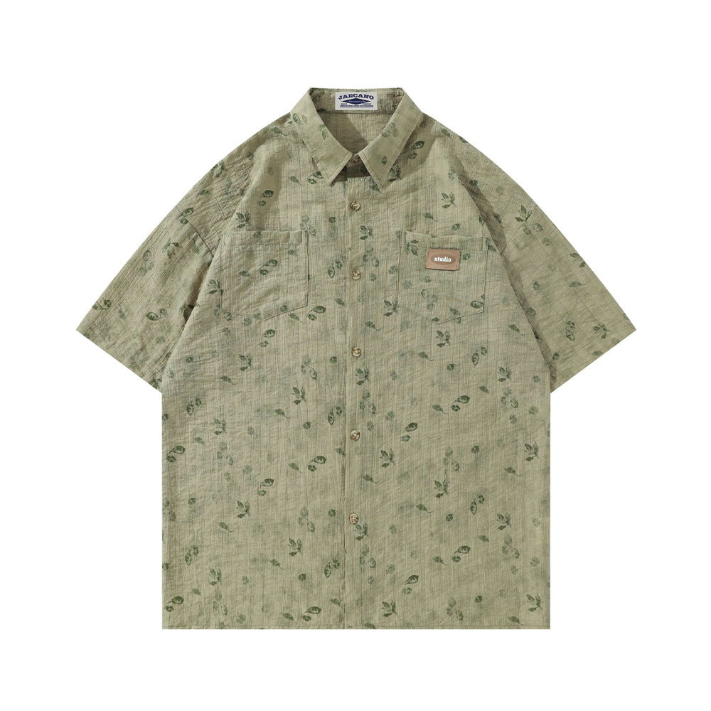 Floral short-sleeved shirt