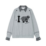 假兩件小羊衛衣