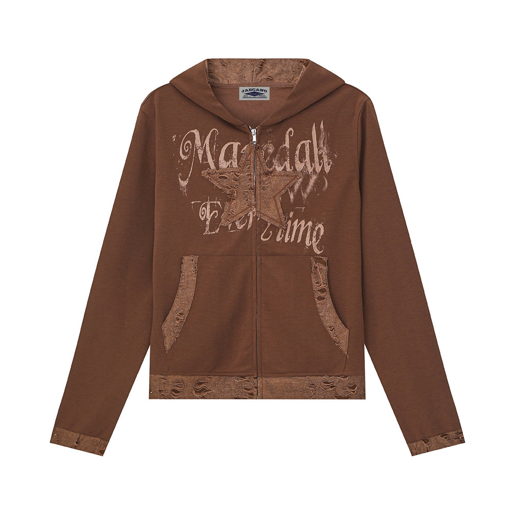 復古連帽衛衣外套(女款)