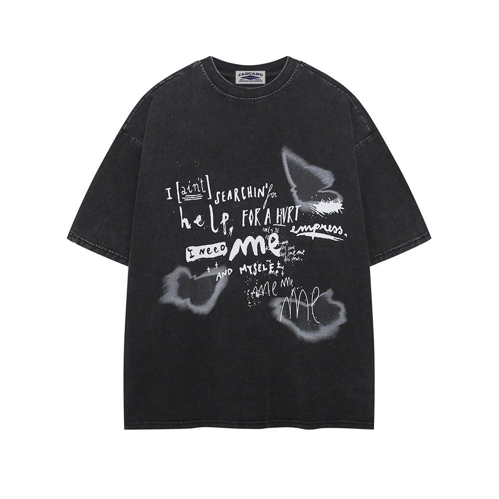 레트로 프린트 반소매