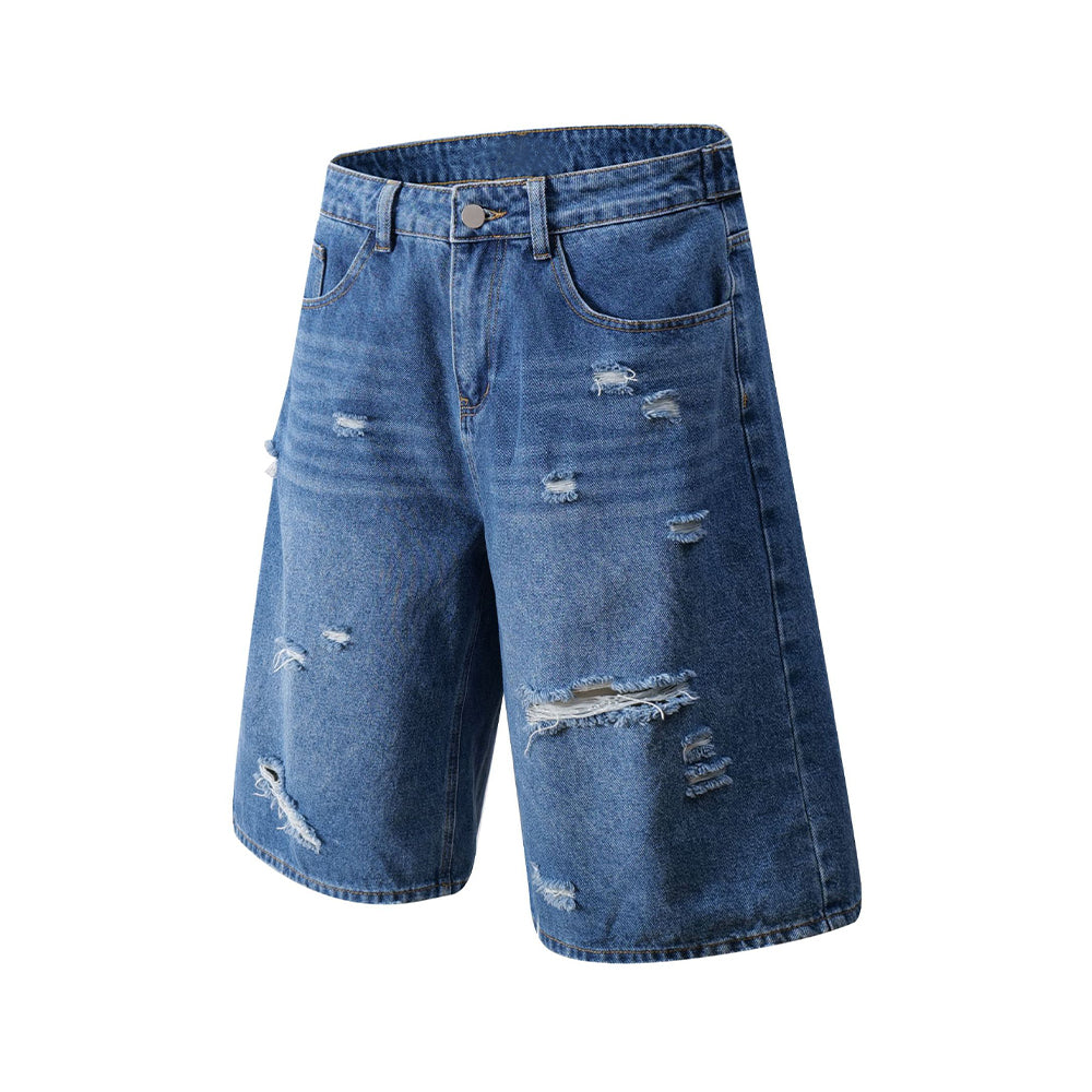 Vintage distressed denim shorts