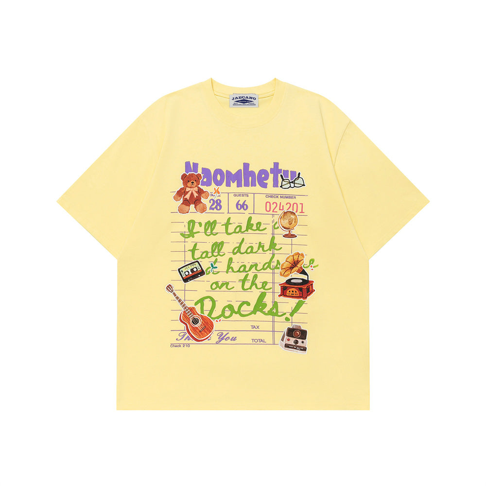 귀여운 프린트의 반소매