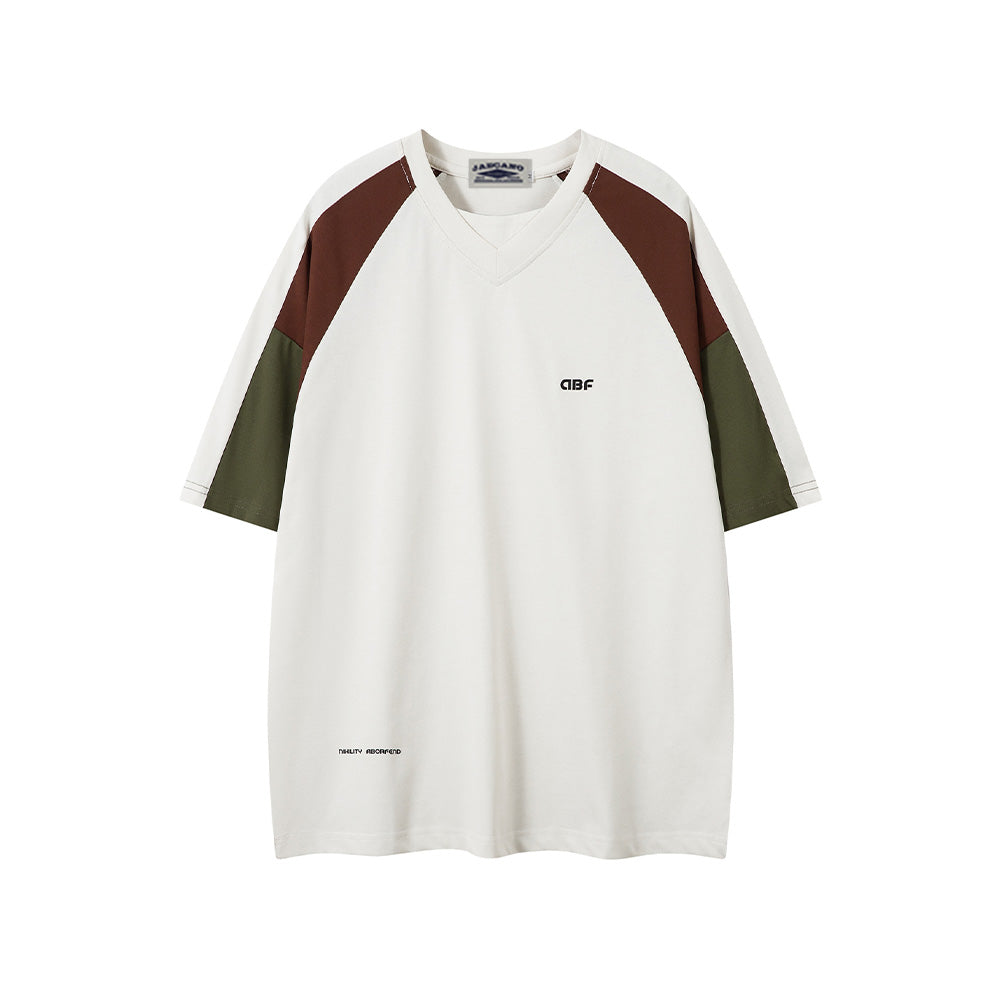 Contrast print short sleeves