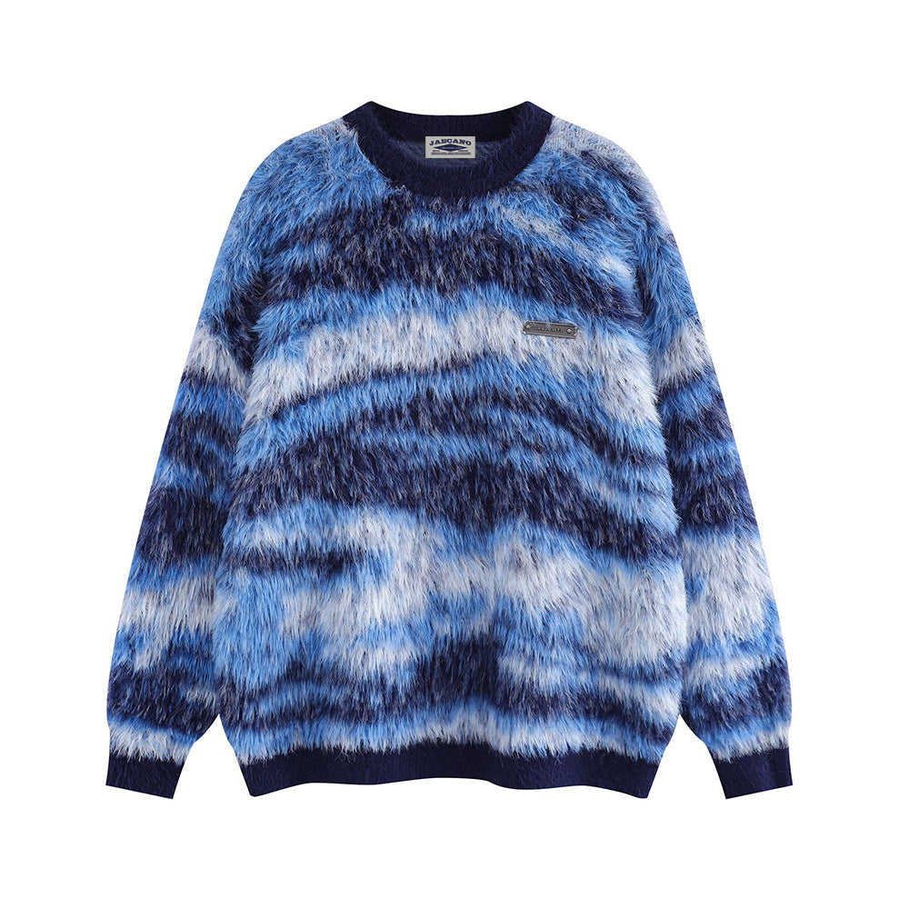 復古簡約圓領毛衣