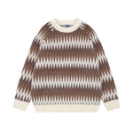 Contrast color panel sweater