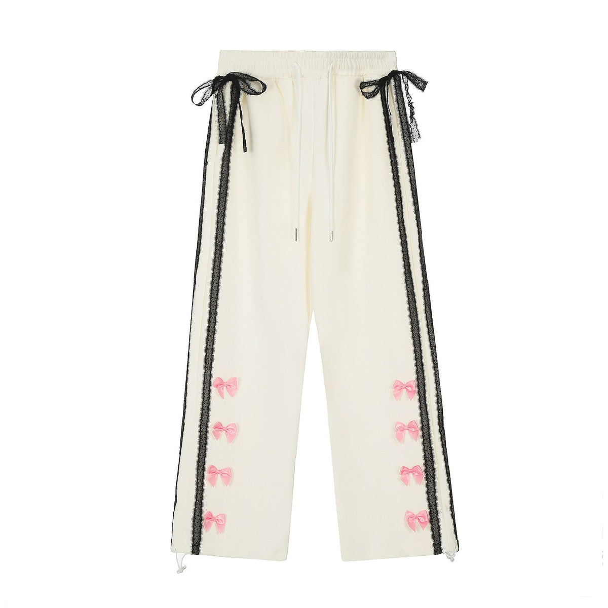 Cute embroidered casual trousers