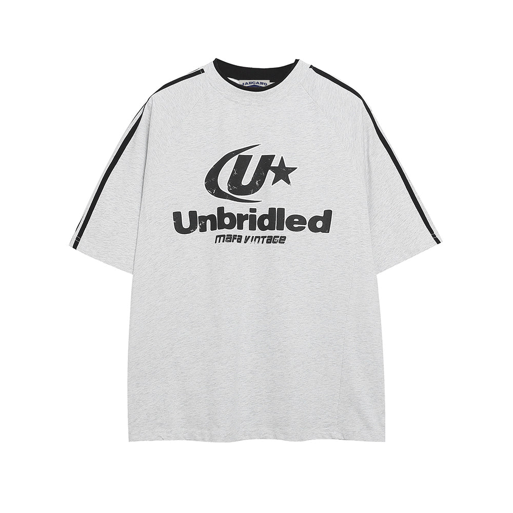 Retro contrast short sleeves