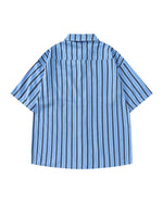 Simple striped short-sleeved shirt