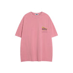 아메리칸 레트로 선셋 프린트 반소매