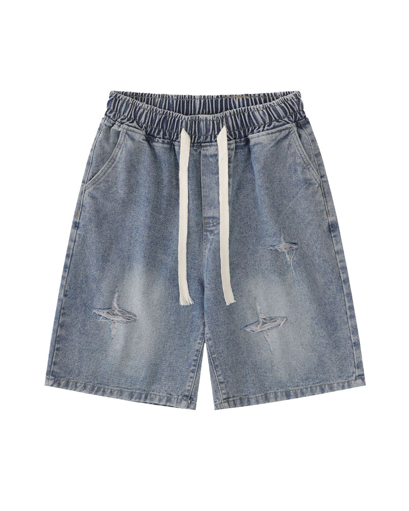 American washed distressed jeans