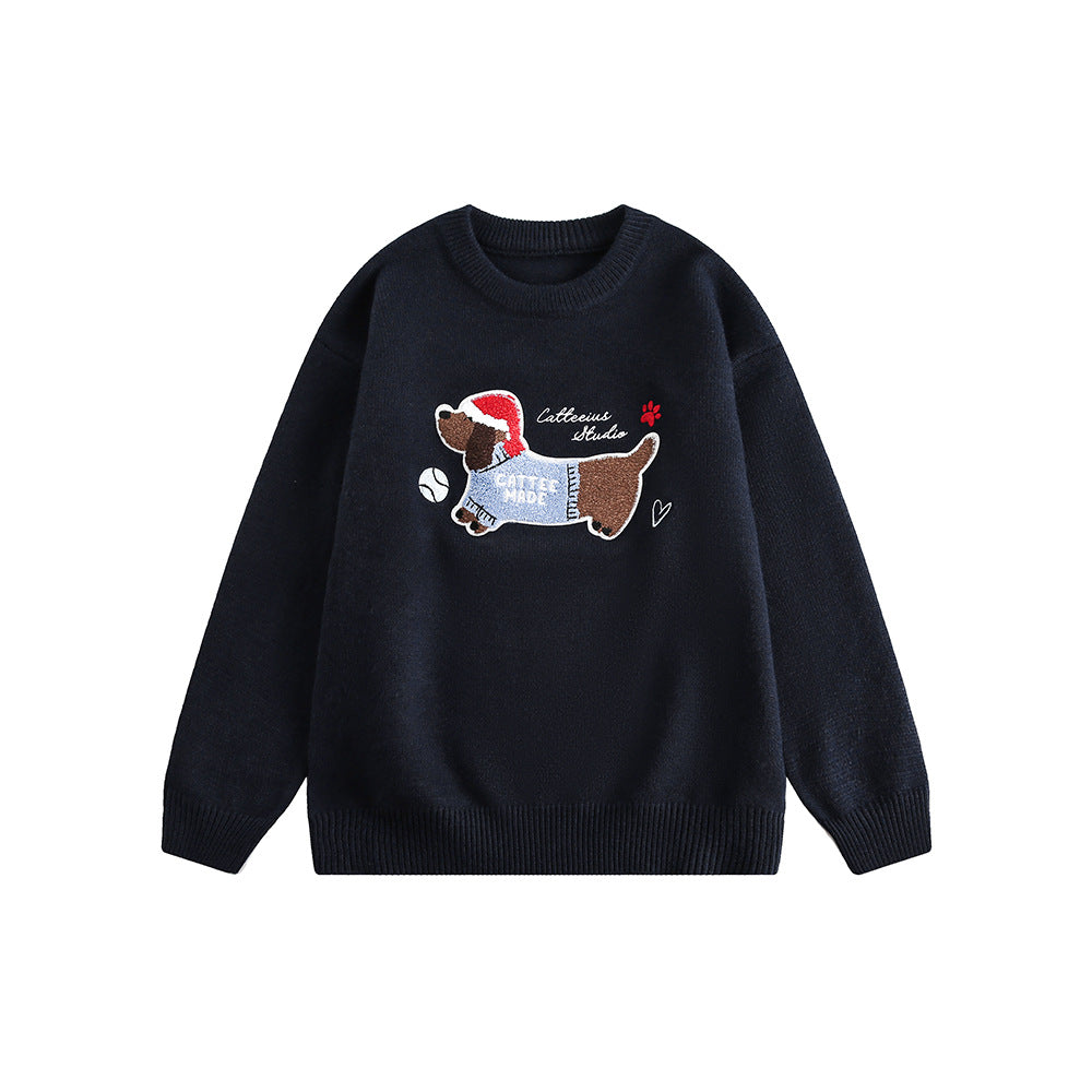 復古趣味刺綉毛衣