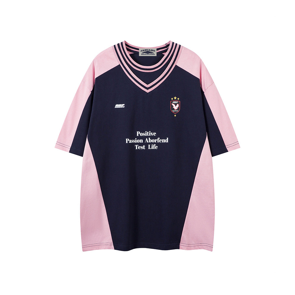 장식 프린트 반팔 셔츠