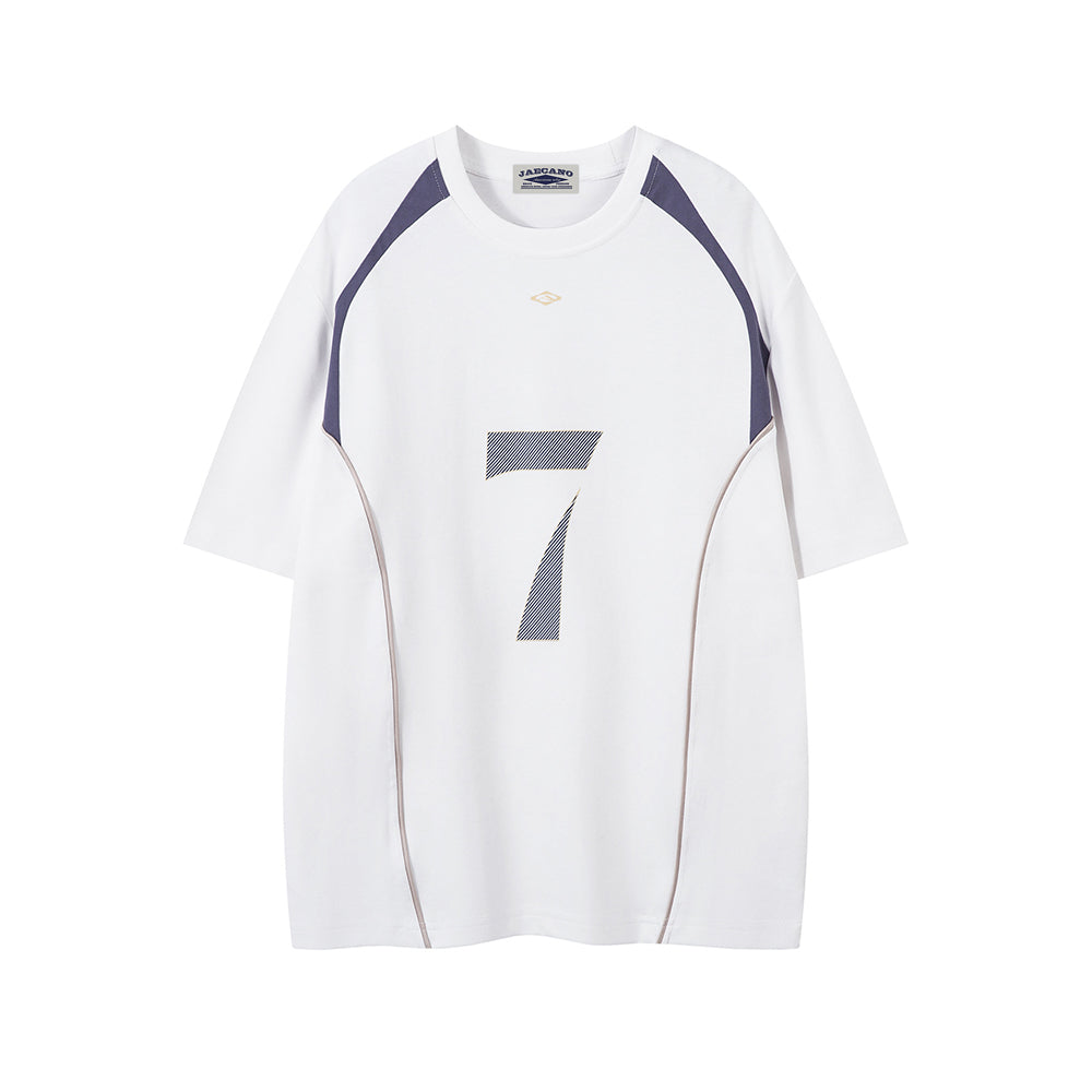 레트로 콘트라스트 반소매