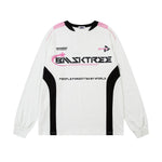 Retro contrast print long sleeves