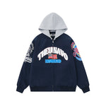 embroidered hooded jacket