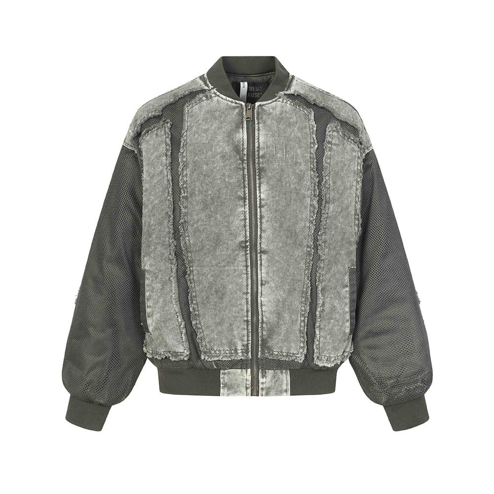 Unique color-blocked patchwork jacket