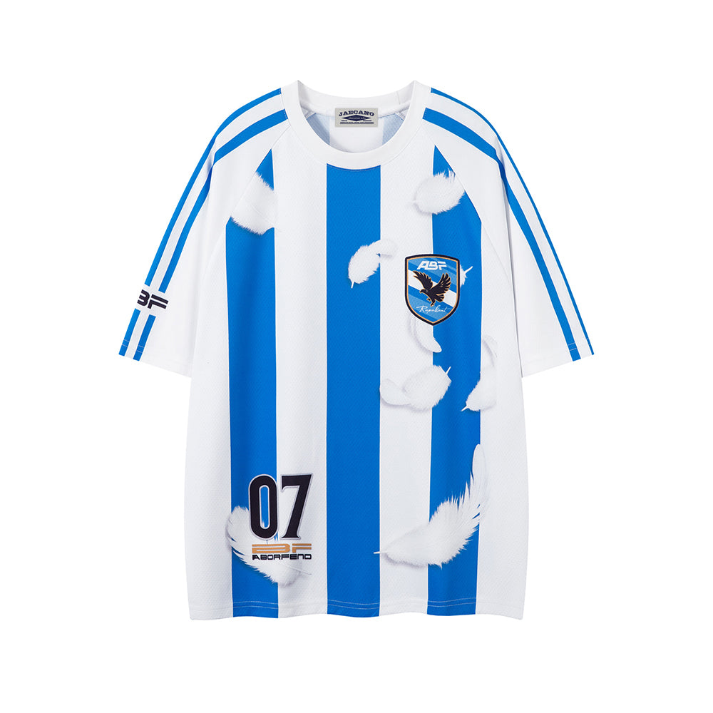 세로줄무늬 커플 반팔