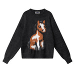 크루넥 풀오버 스웨터