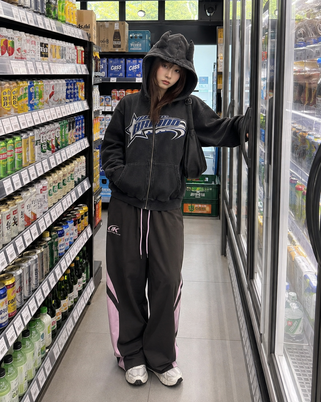 美式復古做舊水洗拉鏈外套