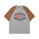 대비색 크루넥 반팔