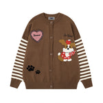 Color-blocked striped puppy sweater